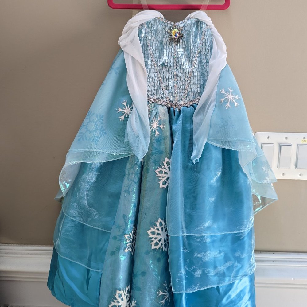 Whole set of Disney Frozen Elsa dress and Tiera Crown